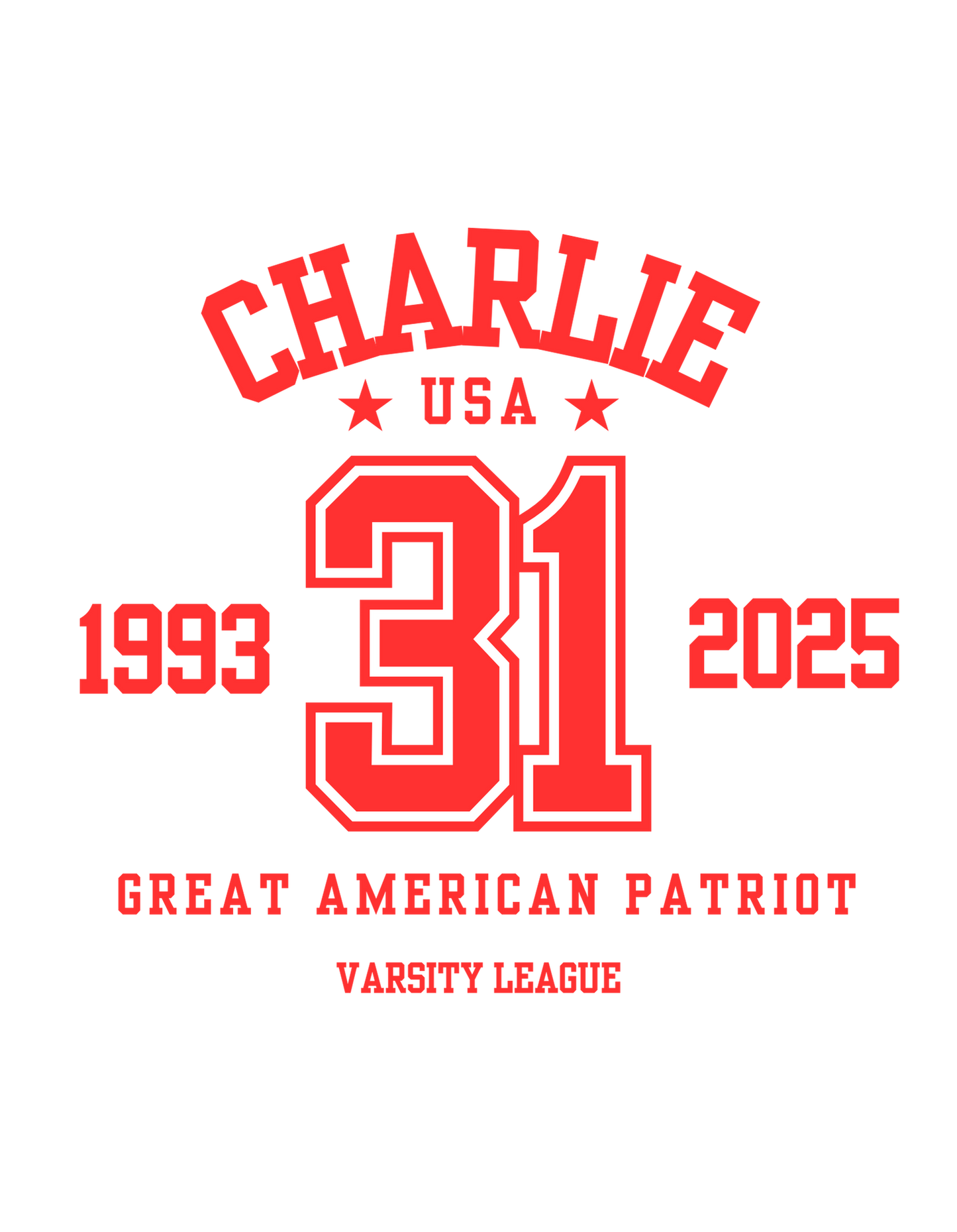 Charlie Varsity Tee - Red