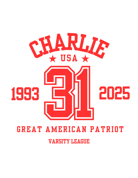 Charlie Varsity Tee - Red