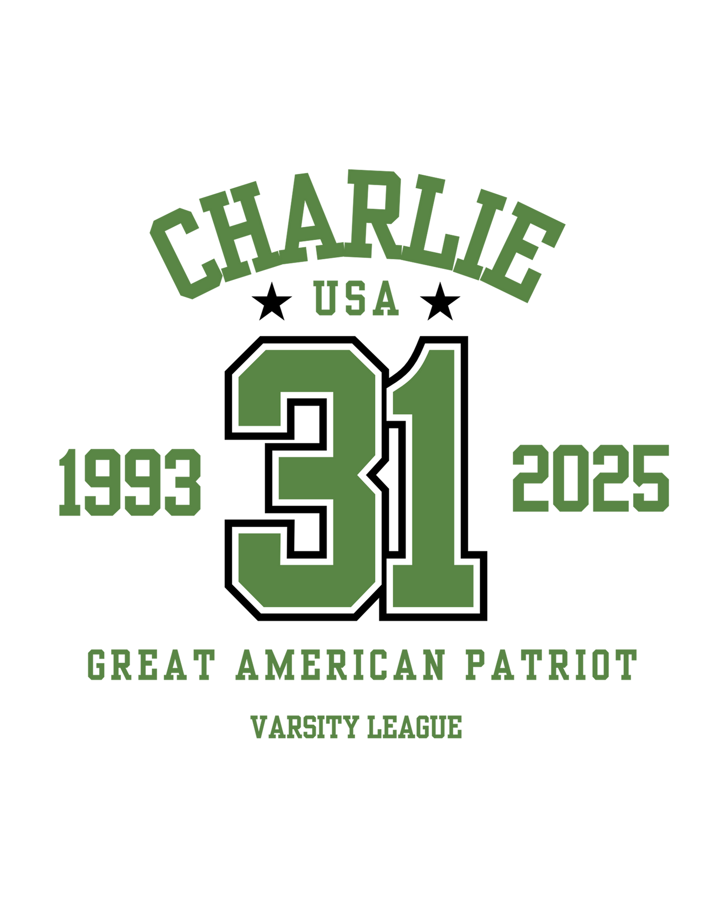 Charlie Varsity Tee - Green